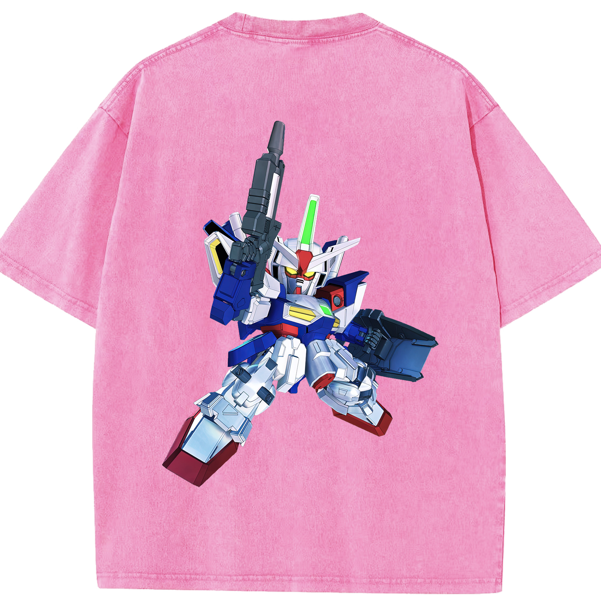 （画像用） 機動戦士ガンダム Mobile Suit Gundam 綿100% ヴィンテージ風 半袖Tシャツ（背面プリント）